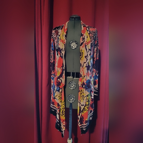 Beautiful multi color open cardigan - Picture 1 of 8